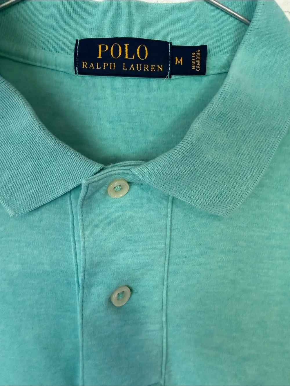 Men’s Ralph Lauren Polo Classic Fit Shirt - Aqua Size Medium
